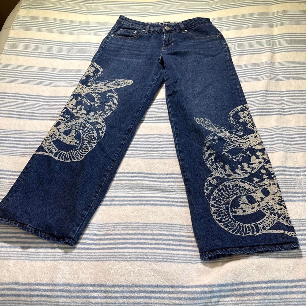 Ashley-mason Women's Navy and Blue Jeans